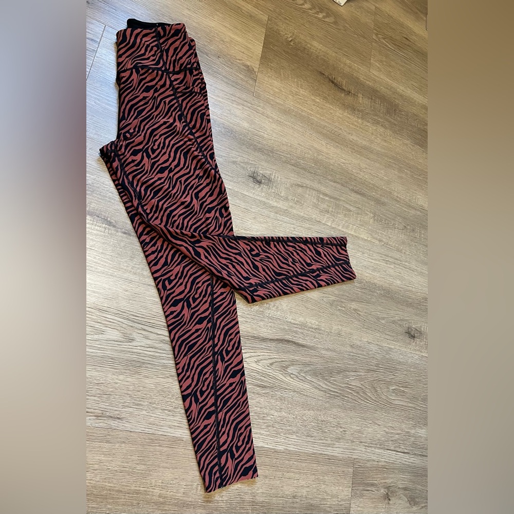 VS Red and Black Zebra Print 7/8 Leggings